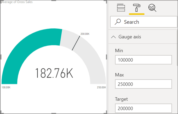 Microsoft Power BI Guage Chart